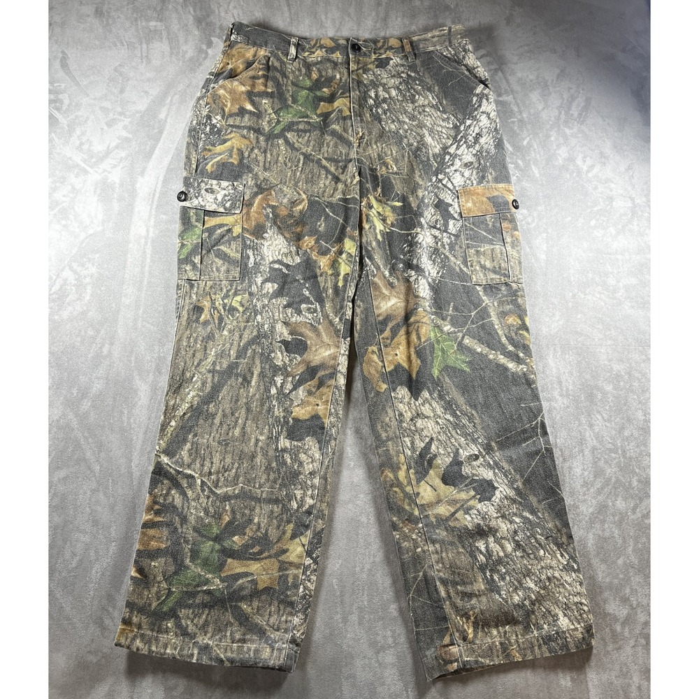 FieldStaff Mossy Oak Break Up Camo Cargo Pants Mens Large Adjustable Waist